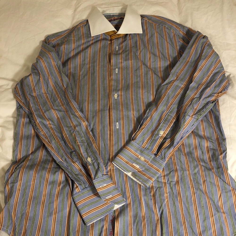 Robert Graham Striped Button Down Shirt